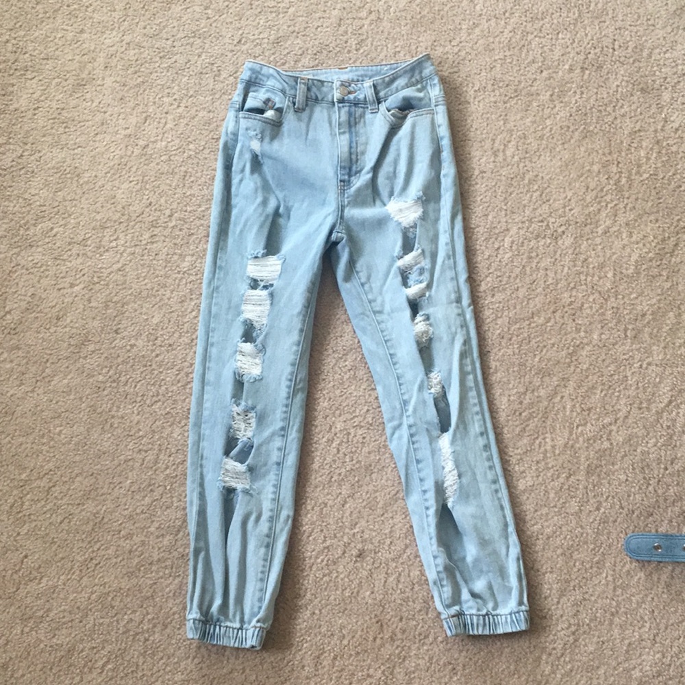 High rise jogger pants